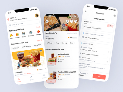 Food Delivery UI Concept delivery design figma food product ui ux