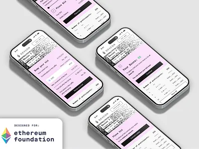 Devcon VII - Responsive UI/UX Design - Pre-sale Auction & Raffle blockchain branding cryptocurrency design graphic design illustration logo ui ux vector