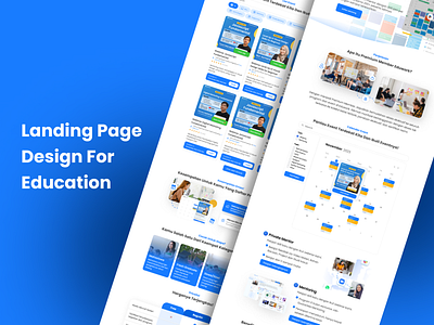Landing Page For Education Page dailyui design design landing page designer education landing page figma landing page landing page design redesign responsive design responsive web design ui ui design uiux uiux designer web web design web designer website website design