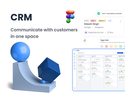 CRM Communicate with Customers in One Space b2b software client management crm design customer relationship management dashboard dashboard design design system figma product design product redesign prototyping responsive design saas uiux user experience user interface web app wireframes workflow optimization