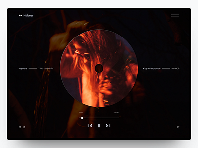 HitTunes - Top music charts website branding design graphic design landing page music spotify top charts ui web design website