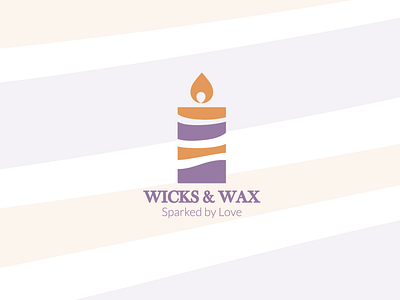 Wicks & Wax - family candle manufacture design graphic design logo vector
