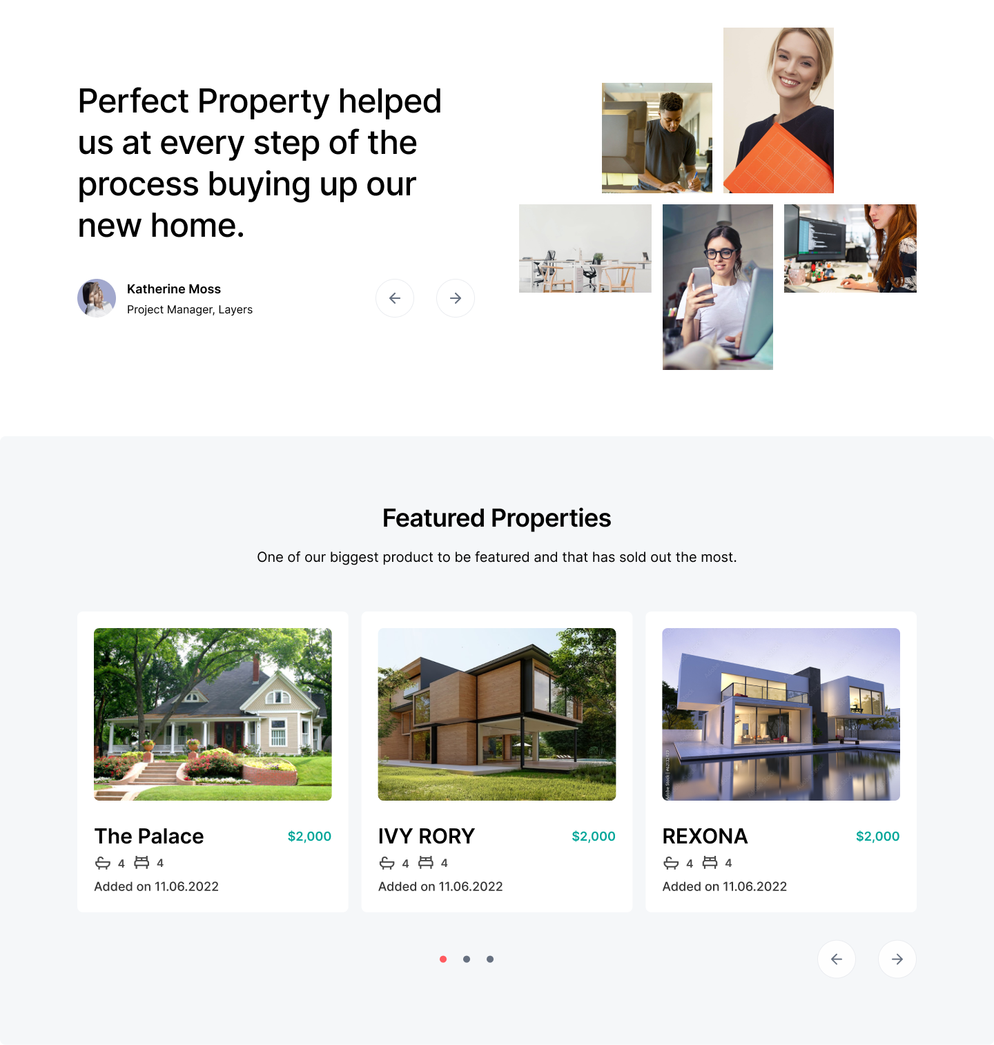 Example of Mordern Real State Website || Figma