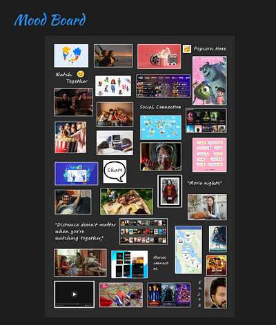 Mood Board-Co-watching app design figma mood board movies ott platform ui ui design vector
