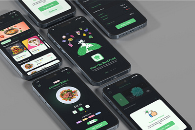 Food App app branding design graphic design illustration logo mobile app ui ui design ui ux
