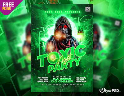 Free Flyer | Toxic Weekend DJ Music Event Flyer PSD dj dj party flyer flyer psd free free flyer free psd music party psd psd flyer weekend event weekend party