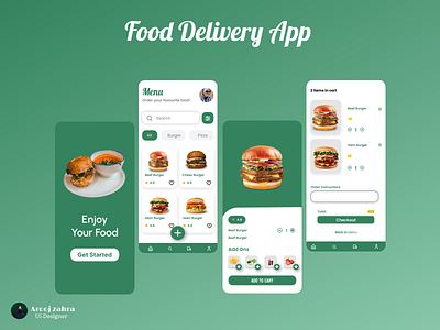 Food Delivery App food deliveryapp mobileapp ui ui designing uiux