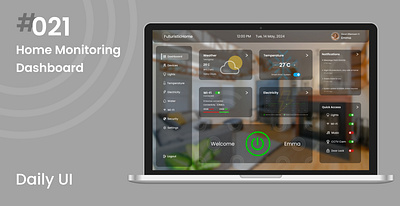 Home Monitoring Dashboard dailyui ui ui design