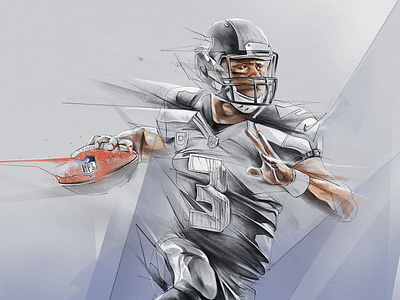American Football - Seahawks drawing football illustration nfl pencil