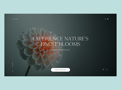Flowers Landing page Website branding design graphic design typography ui ux website