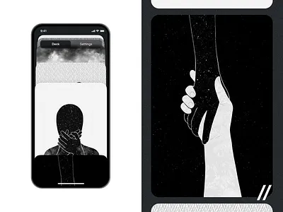 Metaphorical Cards Mobile iOS App Design Concept android android app design app design app design concept app ui dark theme dashboard design interface ios ios app design mobile mobile app mobile app design mobile design template product design taro ui ux