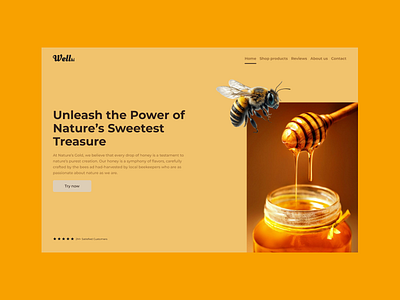 Wellhi Landing Page Design app bee branding concept design e commerce ecommerce ecommerce landing page honey illustration landing page product landing page redesign ui ui design web design