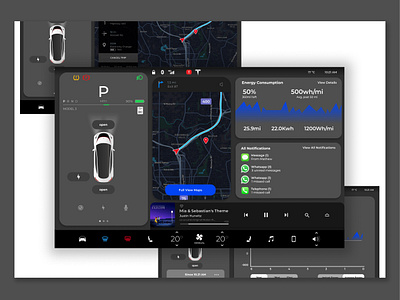 Daily UI 34 :Automotive Interface automotive interface dailyui dailyui34 figma prototype ui uidesign uidesigner uiux uiuxdesign uiuxdesigner ux uxdesiger uxdesign