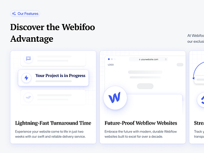 Webifoo - Features Section agency design digital agency features features section figma landingpage studio studio design ui uidesign web webdesign webflow webifoo
