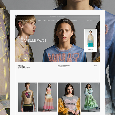 Viktor&Rolf e-com refresh brand refresh design e com fashion ui viktorrolf website