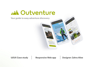 Outventure - Mobile App adventure branding case study graphic design logo mobile app ui design uiux