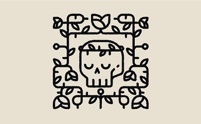 Skull&Flowers flowers graphic design icon illustration leaves line logo ornament skull tropical