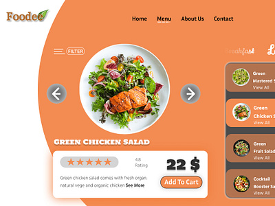 FOODEE: an easy UI/UX concept branding colorful easy food research ui ux web design