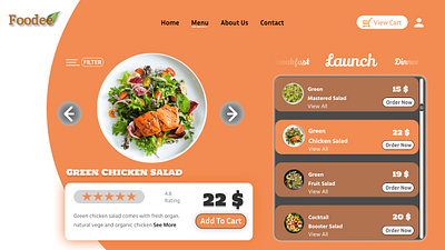 FOODEE: an easy UI/UX concept branding colorful easy food research ui ux web design