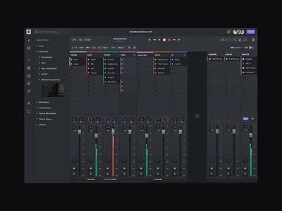 Ableton Cloud+ — Session view ableton cloud dark daw session view slider ui ui design ux