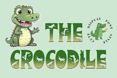 The Crocodile animal beautiful branding crocodile design font font design graphic design handwritten illustration logo poster ui