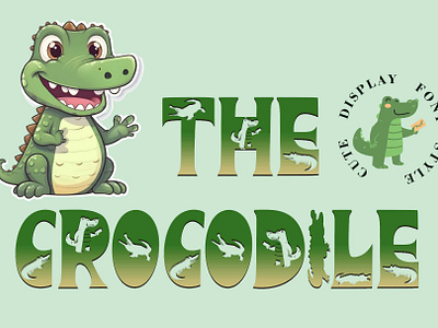 The Crocodile animal beautiful branding crocodile design font font design graphic design handwritten illustration logo poster ui