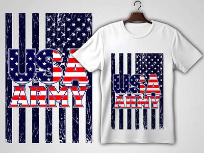 USA T-Shirt Design. army artwork design graphic design illustration retro t shirt t shirt design typography usa usa t shirt usa t shirt design veteran vintage