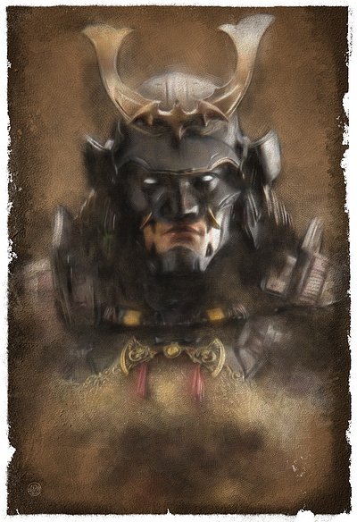 Samurai Batman batman dc illustration illustrator painter photoshop portrait