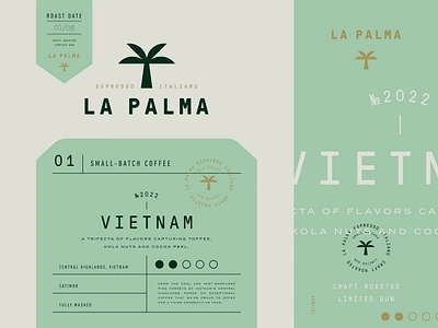 La Palma Branding & Packaging Design 3d brand identity branding coffee coffee packaging design emblem graphic design illustration label label design logo motion graphics packaging packaging design palma tea typograohy ui vietnam