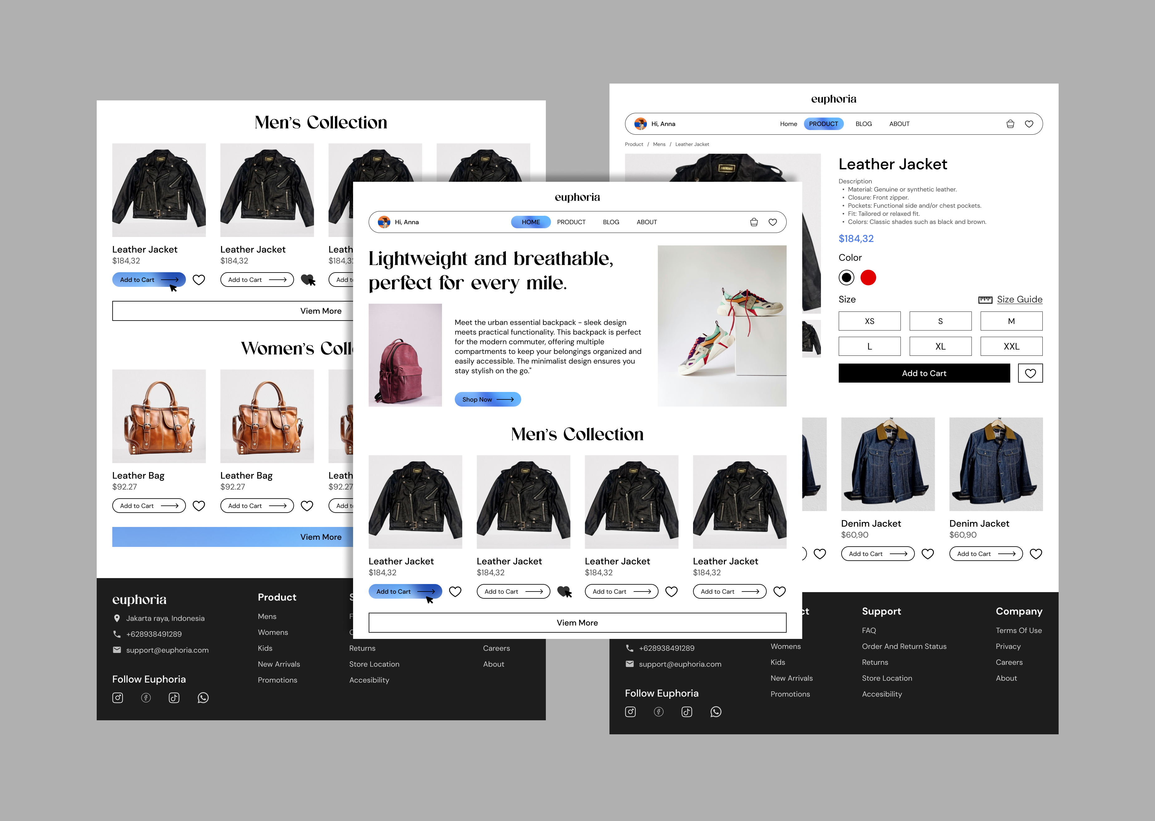 Web Design Fashion Brand branding design e commerce fashion ui web design