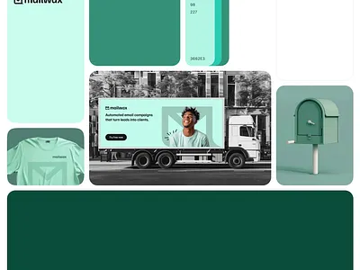 Mailwax Bento Branding animation bento branding clean logo minimal simple ui