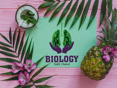 Unique Biological Vector Art Design art biological coconut colors design flowers graphic design hand illustration kidney leef logo mockup pineapple pink safe vectore