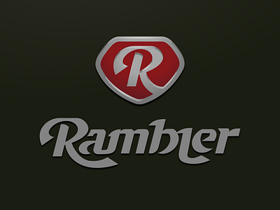 Rambler Motorcycle Branding automotive badge badge design branding car logo custom font font design hero identity lettering logo logo design logos monogram motorcycle racing typography