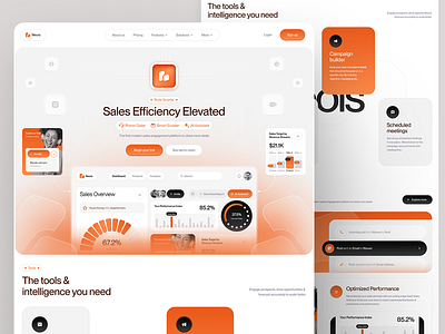 Elevate Your Sales Game 📈Our SaaS Sales Website Landing Page agency branding graphic design logo saas ui