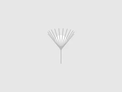 Sunrise calm circle dandelion grey icon line lineout logo nature peace sun sunrise