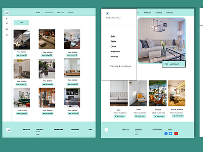Furniture Selling UI design branding furniture graphic design ui ux vector