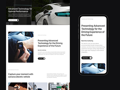 Electric Cars Website automotive car company electric car future industry landing page minimalist model modern product design simple tech techno technology typography ui vehicle visual web