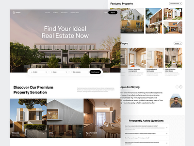 🏠 Discover Finpro's Real Estate Landing Page 🌟 branding business graphic design real estate ui