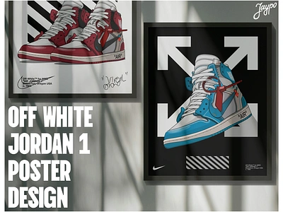 Off-White Jordan 1 Illustration Double Poster Design free mockup graphic design illustration illustration mockup illustrator illusutration jordan mockup mockup design off white photoshop poster poster art poster artist poster design poster designer poster illustration posters sneakerhead sneakers