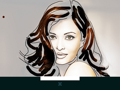 Portrait Practice_ Aishwarya Rai_01 illustration