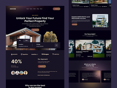 🏡 Welcome Home: Explore Our Real Estate Landing Page Design branding graphic design real estate ui