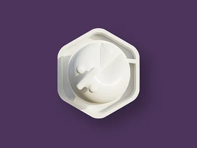 % Habit Completion Consistancy - Clay 3d app badge blender bubble chart clay consistancy cycles design game gamification illustration percentage pie chart pin prize render ui ux