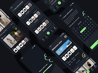 Outfit Planner app app design calendar design outfit planner planner app ui user experience ux uxui