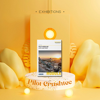 Pilot Crushtec advertising banner book brand brand identity brochure design ecommerce engineering exhibition exhibition stand design flyer identity mining paid media print quarry technology visual identity yellow