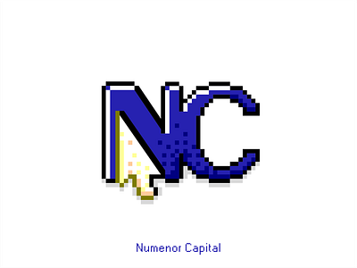 NC logo arrow branding computer design font graphic design icon icon set illustration letter logo pixel pixelated point retro typo vector vintage windows