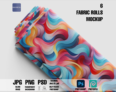 Fabric Rolls Mockup Fabric mockup, Fabric mock up Fabric pattern linen display mock up