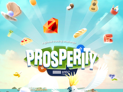 IMC Prosperity 3d animation art direction game icons logo parrot prosperity tropical ui video