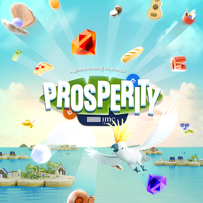 IMC Prosperity 3d animation art direction game icons logo prosperity tropical ui