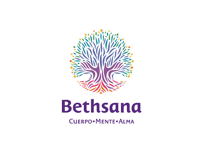 Bethsana branding hands holistic integral logo magic nature seed stars tree world