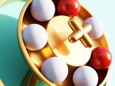 Total Missed Days - Detail 3d app application badge blender branding c4d closeup cycles design detail game gamification illustration pin render sphere ui ux x